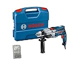 Bosch Professional GSB 20-2 - Taladro percutor (850 W, 2 velocidades, 3000 rpm, Ø max perforación...